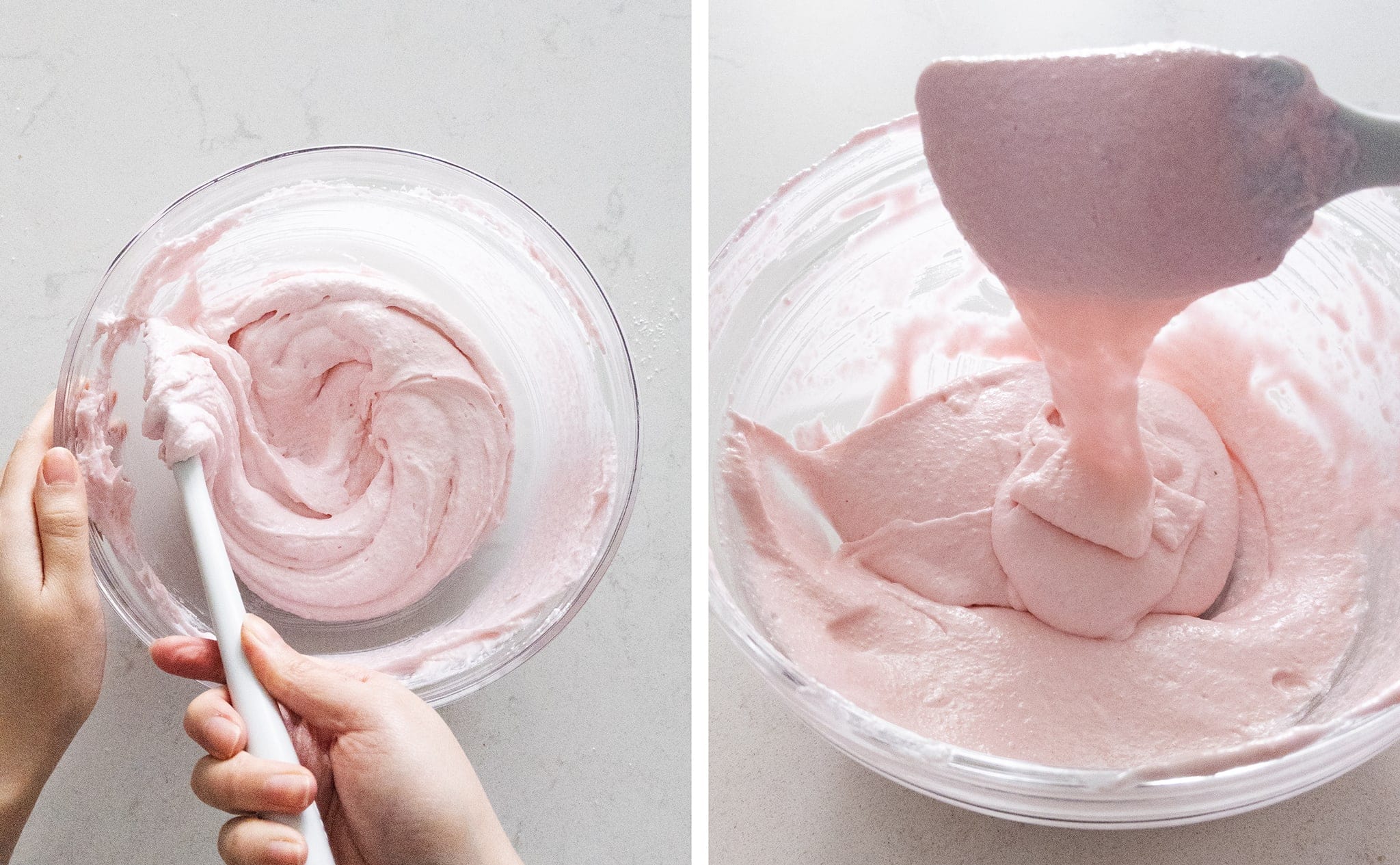 mixing macaron batter until the perfect consistency