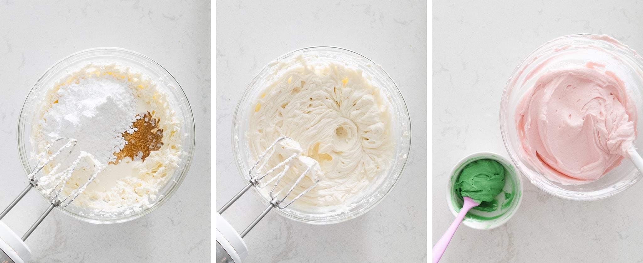 Whipping cream cheese frosting with beater