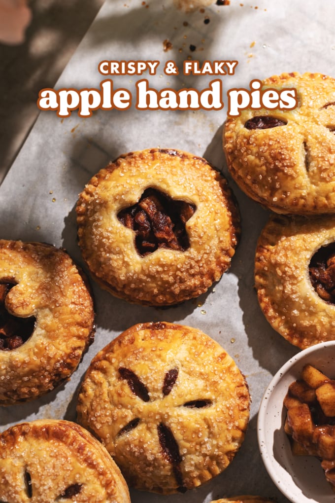 Apple hand pies with cut out of stars and moons on top.
