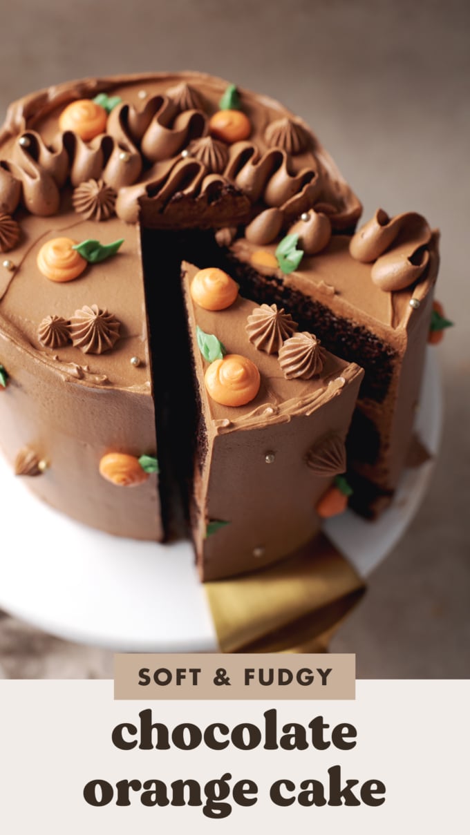 Slices of chocolate cake cut from the rest of the cake.