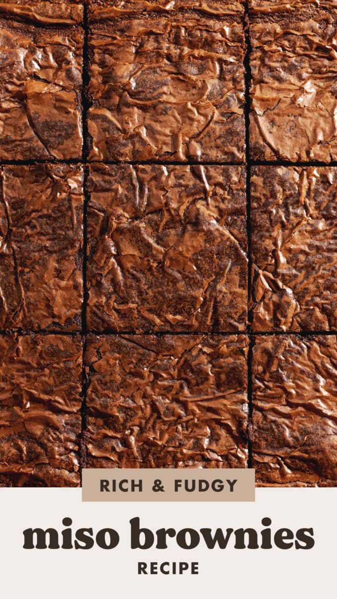 Close up of the crackly tops of a pan of brownies.